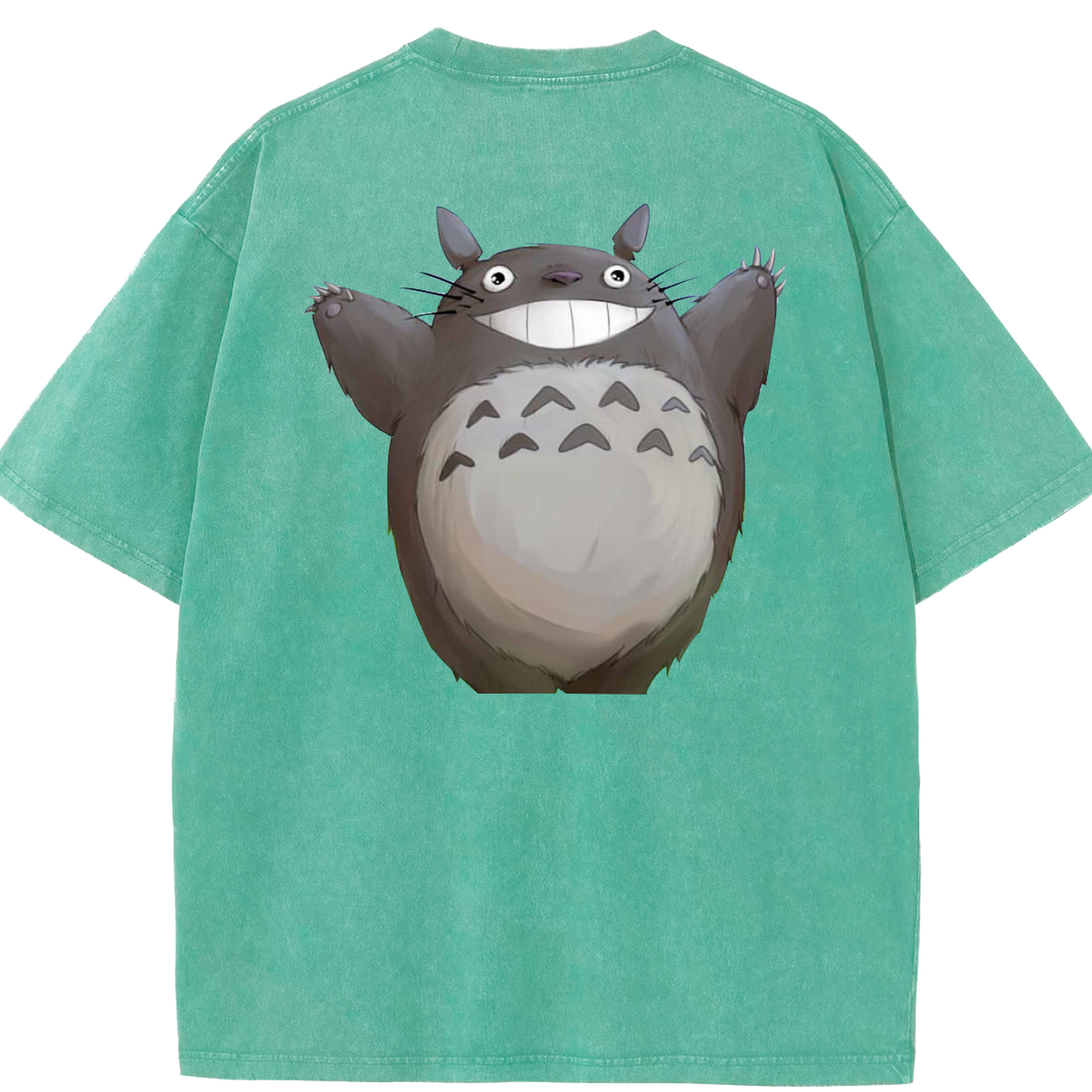 （画像用） となりのトトロ 草壁メイ 草壁サツキ My Neighbor Totoro Satsuki Kusakabe Mei Kusakabe 綿100% ヴィンテージ風 半袖Tシャツ（背面プリント）